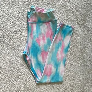 Pre Owned Athletic Works Tie Dye Girls Legging Size XL